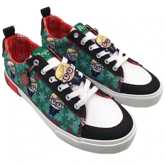 🎄A Christmas Story Ralphie Sneakers Men’s Size 11 Low Top Holiday Shoes NWT
